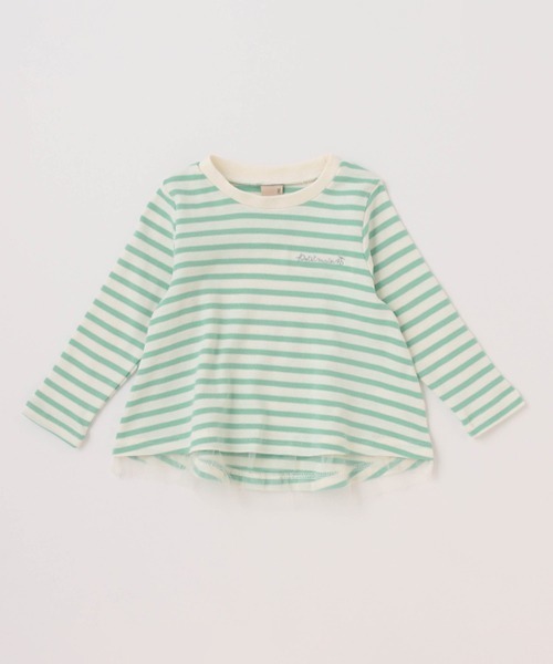 petit main（プティマイン）の「【GOOD PRICE】フレアー長袖T★（Tシャツ/カットソー・キッズ・ライトベージュ/オレンジ/アイボリー/グリーン・110cm/120cm/80ｃｍ/100cm/130cm/90cm）」の3枚目の写真