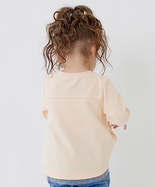 petit main（プティマイン）の「【GOOD PRICE】フレアー長袖T★（Tシャツ/カットソー・キッズ・ライトベージュ/オレンジ/アイボリー/グリーン・110cm/120cm/80ｃｍ/100cm/130cm/90cm）」の7枚目の写真