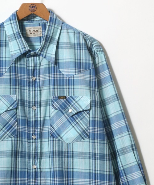 Lee(リー)の「Lee/リー DENIM CHECK WESTERN SHIRT/デニム チェック ウエスタンシャツ/レギュラーカラーシャツ(シャツ/ブラウス・メンズ・インディゴブルー/ライトインディゴブルー/レッド系その他/グリーン系その他/ブルー系その他・M/L/XL)」の21枚目の写真
