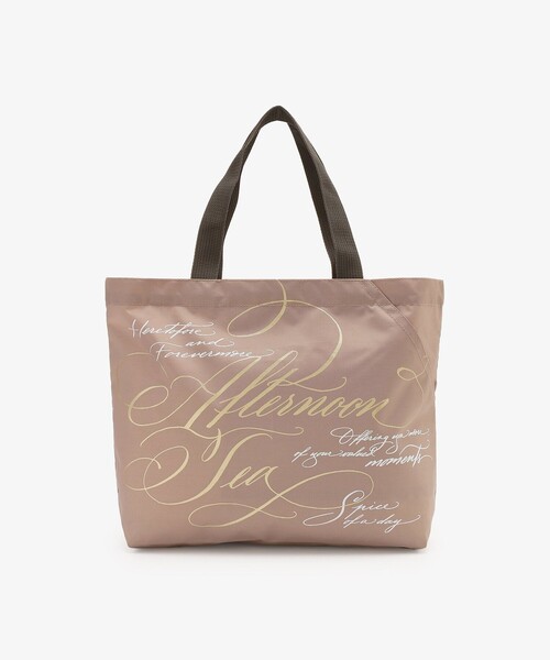 Afternoon Tea（アフタヌーンティー）の「スリットポケット付きロゴバッグS/ヴェロニカ・ハリム（エコバッグ/サブバッグ・レディース・ピンク/グレー・ONE SIZE）」の2枚目の写真