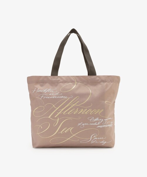 Afternoon Tea（アフタヌーンティー）の「スリットポケット付きロゴバッグS/ヴェロニカ・ハリム（エコバッグ/サブバッグ・レディース・ピンク/グレー・ONE SIZE）」の7枚目の写真