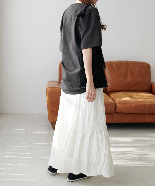 DISCOAT（ディスコート）の「サークルミッキービッグTシャツ（Tシャツ/カットソー・レディース・チャコールグレー/オフホワイト・FREE）」の10枚目の写真