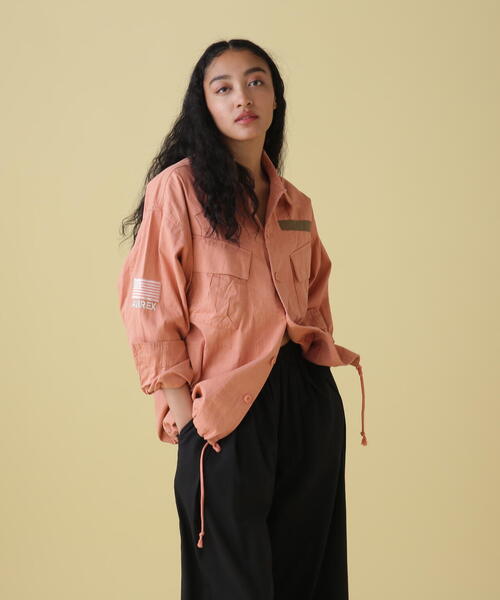 AVIREX（アヴィレックス）の「【WEB&DEPOT限定】PIGMENT DYED FATIGUE SHIRT / ピグメント ダイ ファティーグ シャツ / AVIREX / アヴィレックス（シャツ/ブラウス・レディース・ライトグリーン/ピンク/ブルー・L/M/2XL/XL）」の8枚目の写真