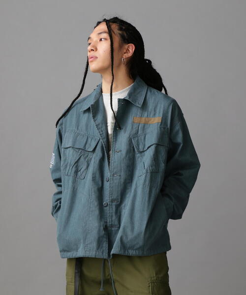 AVIREX（アヴィレックス）の「【WEB&DEPOT限定】PIGMENT DYED FATIGUE SHIRT / ピグメント ダイ ファティーグ シャツ / AVIREX / アヴィレックス（シャツ/ブラウス・レディース・ライトグリーン/ピンク/ブルー・L/M/2XL/XL）」の12枚目の写真
