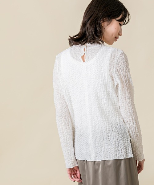 Gready Brilliant(グレディブリリアン)の「ボコボコシアーHNフル袖カットソー(Tシャツ/カットソー・レディース・オフホワイト/ブラック/レモンイエロー・38)」の16枚目の写真