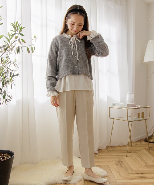 flower(フラワー)の「リラックスフリルシャツ(シャツ/ブラウス・レディース・ホワイト/ブルー・FREE)」の11枚目の写真