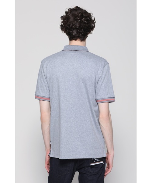 BOSS（ボス）の「コントラストカラートリム インターロックコットン ポロシャツ（ポロシャツ・メンズ・グレー/カーキ/ベージュ/ホワイト/ネイビー・M/L/XL/XXL/S/XXXL）」の22枚目の写真