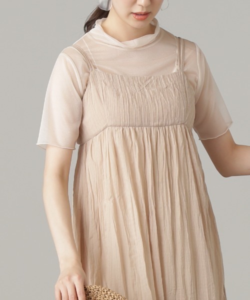 FREE'S MART（フリーズマート）の「◆メロー半袖シアーカットソー（Tシャツ/カットソー・レディース・パープル/ブラック/ホワイト・FREE）」の4枚目の写真