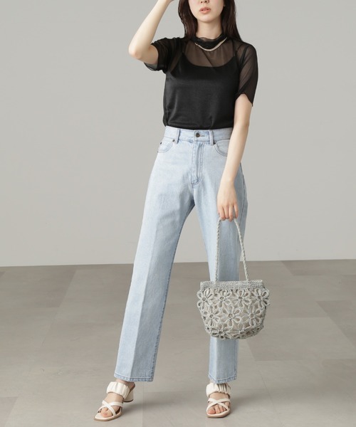 FREE'S MART（フリーズマート）の「◆メロー半袖シアーカットソー（Tシャツ/カットソー・レディース・パープル/ブラック/ホワイト・FREE）」の17枚目の写真