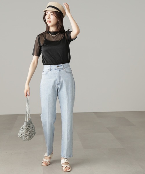 FREE'S MART（フリーズマート）の「◆メロー半袖シアーカットソー（Tシャツ/カットソー・レディース・パープル/ブラック/ホワイト・FREE）」の16枚目の写真