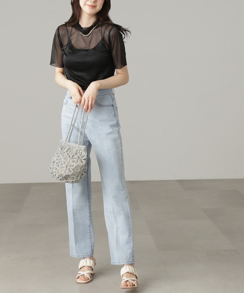 FREE'S MART（フリーズマート）の「◆メロー半袖シアーカットソー（Tシャツ/カットソー・レディース・パープル/ブラック/ホワイト・FREE）」の18枚目の写真