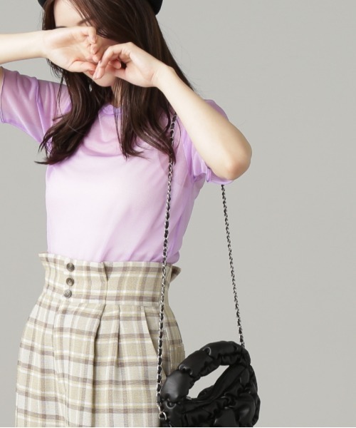 FREE'S MART（フリーズマート）の「◆メロー半袖シアーカットソー（Tシャツ/カットソー・レディース・パープル/ブラック/ホワイト・FREE）」の21枚目の写真