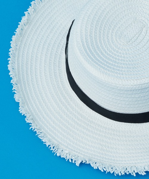 CIAOPANIC TYPY（チャオパニックティピー）の「【SOUNDSGOOOOD/サウンズグッド】リボンストラップフリンジカンカンハット（ハット・メンズ・ホワイト/ブラック・ONE SIZE）」の7枚目の写真