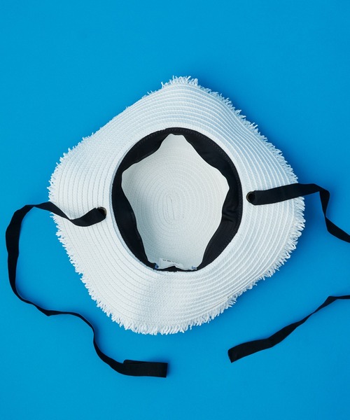 CIAOPANIC TYPY（チャオパニックティピー）の「【SOUNDSGOOOOD/サウンズグッド】リボンストラップフリンジカンカンハット（ハット・メンズ・ホワイト/ブラック・ONE SIZE）」の9枚目の写真