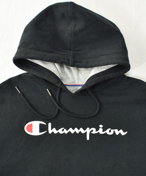 Champion(チャンピオン)の「【ヴィンテージ古着】Champion / チャンピオン フロントロゴ スウェットパーカー(パーカー・メンズ・ブラック・LARGE)」の8枚目の写真