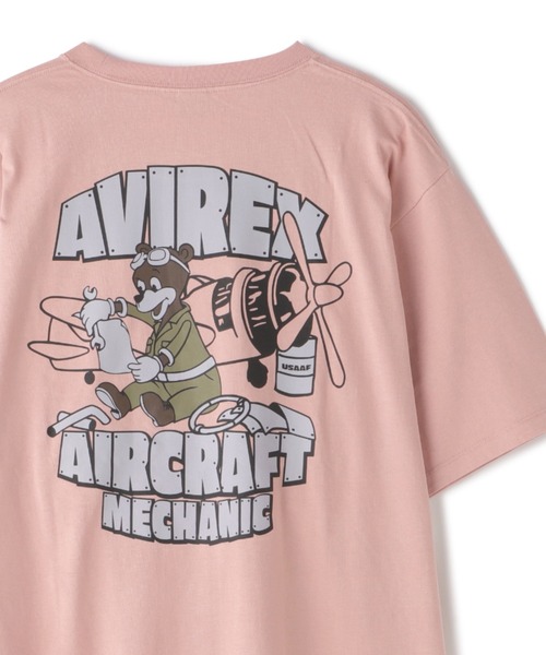 AVIREX（アヴィレックス）の「《WEB&DEPOT限定》CREW NECK T-SHIRT FLIGHT MECHANIC / クルーネック Tシャツ フライトメカニック / AVIREX / アヴィレックス（Tシャツ/カットソー・メンズ・ピンク/その他10/その他18/ブラック/ホワイト・F/L/M/2XL/XL）」の3枚目の写真