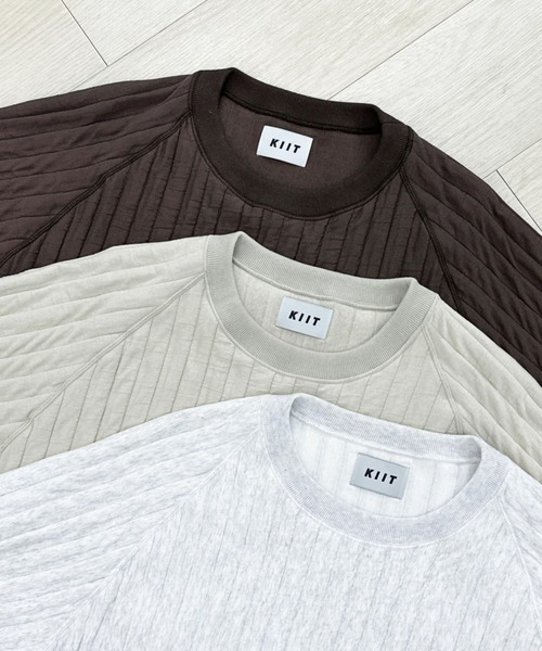 KIIT（キート）の「KIIT REVERSE WAVE TYPE CREW NECK (KIP-T95-001)（Tシャツ/カットソー・メンズ・ホワイト/ベージュ/ブラウン・1/3/2）」の4枚目の写真