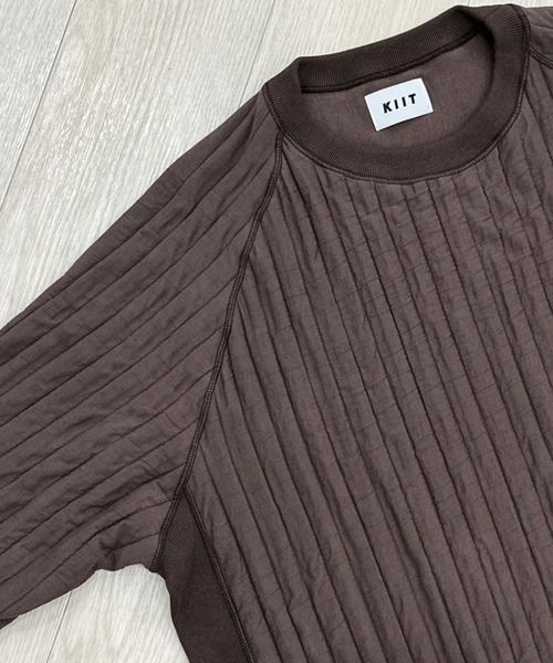 KIIT（キート）の「KIIT REVERSE WAVE TYPE CREW NECK (KIP-T95-001)（Tシャツ/カットソー・メンズ・ホワイト/ベージュ/ブラウン・1/3/2）」の5枚目の写真