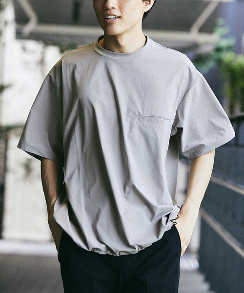 417 EDIFICE（フォーワンセブンエディフィス）の「マイクロリップ レジャーTシャツ ”セットアップ着用可能”（Tシャツ/カットソー・メンズ・グリーン/ブルー/ブラック/グレー・LARGE/MEDIUM/SMALL）」の16枚目の写真