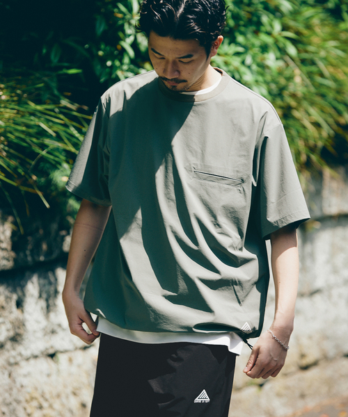 417 EDIFICE（フォーワンセブンエディフィス）の「マイクロリップ レジャーTシャツ ”セットアップ着用可能”（Tシャツ/カットソー・メンズ・グリーン/ブルー/ブラック/グレー・LARGE/MEDIUM/SMALL）」の19枚目の写真