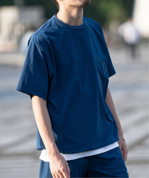 417 EDIFICE（フォーワンセブンエディフィス）の「マイクロリップ レジャーTシャツ ”セットアップ着用可能”（Tシャツ/カットソー・メンズ・グリーン/ブルー/ブラック/グレー・LARGE/MEDIUM/SMALL）」の17枚目の写真