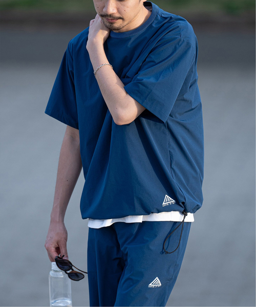 417 EDIFICE（フォーワンセブンエディフィス）の「マイクロリップ レジャーTシャツ ”セットアップ着用可能”（Tシャツ/カットソー・メンズ・グリーン/ブルー/ブラック/グレー・LARGE/MEDIUM/SMALL）」の14枚目の写真