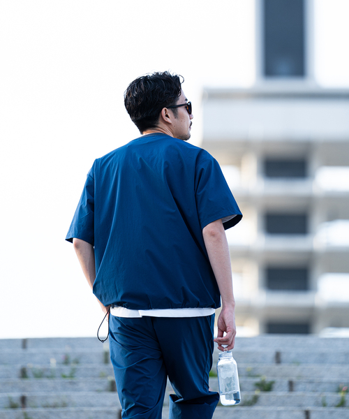 417 EDIFICE（フォーワンセブンエディフィス）の「マイクロリップ レジャーTシャツ ”セットアップ着用可能”（Tシャツ/カットソー・メンズ・グリーン/ブルー/ブラック/グレー・LARGE/MEDIUM/SMALL）」の11枚目の写真