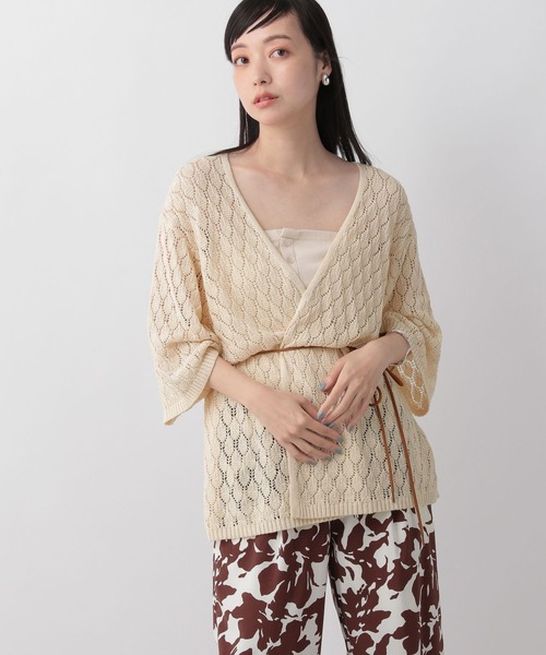 LOWRYS FARM(ローリーズファーム)の「スカシアミカシュクール6S 905207(カーディガン/ボレロ・レディース・グレー/アイボリー/イエロー・FREE)」の9枚目の写真