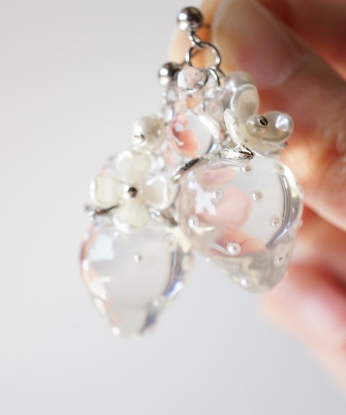 パールとクリスタルの両耳用ピアス ダブルフェイススターピアス【両耳用】｜ボディピアス凛【公式】