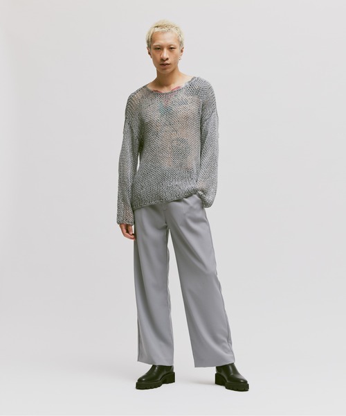FEKETE(フェケテ)の「HIGH-WAISTED WIDE TROUSERS / ハイウエストワイドスラックス(スラックス・メンズ・グレー/ブラック・MEDIUM/SMALL/LARGE)」の14枚目の写真