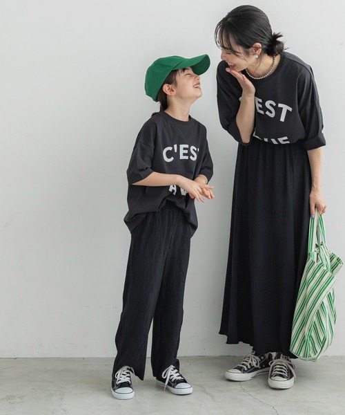 coca（coca）（コカ）の「キッズ 親子お揃い ビッグシルエット プリント Tシャツ（Tシャツ/カットソー・キッズ・D/B/A/C・110/140/130/120/100）」の13枚目の写真