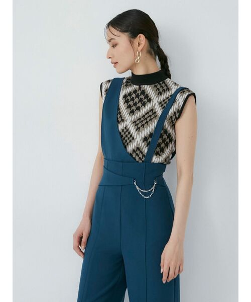 MURUA（ムルーア）の「ジオメパターンニットタンク（ニット/セーター・レディース・モカ/ベージュ/グリーン・FREE）」の19枚目の写真