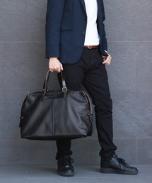 HALEINE | [HALEINE]牛革 &ヌメ革レザーボストンバッグ(ボストンバッグ)