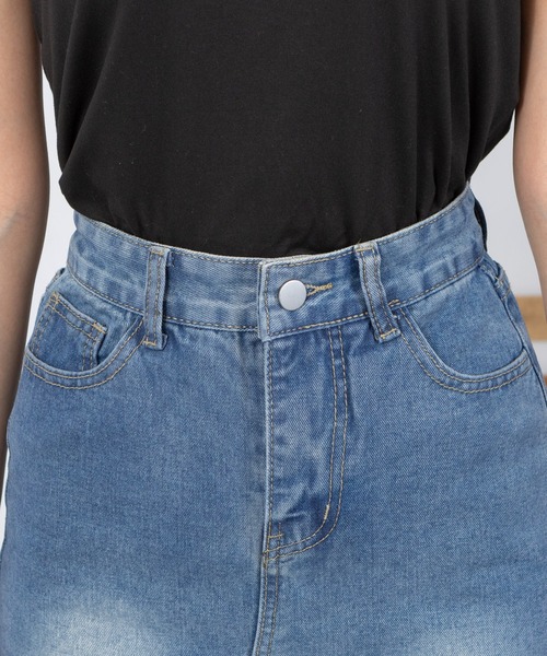 pumpkin port（パンプキンポート）の「ダメージスリット デニムスカート（デニムスカート・レディース・ブルー・MEDIUM/LARGE/SMALL）」の14枚目の写真