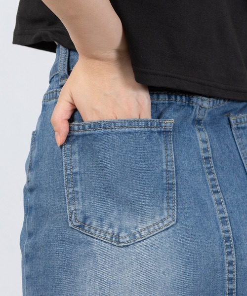 pumpkin port（パンプキンポート）の「ダメージスリット デニムスカート（デニムスカート・レディース・ブルー・MEDIUM/LARGE/SMALL）」の17枚目の写真