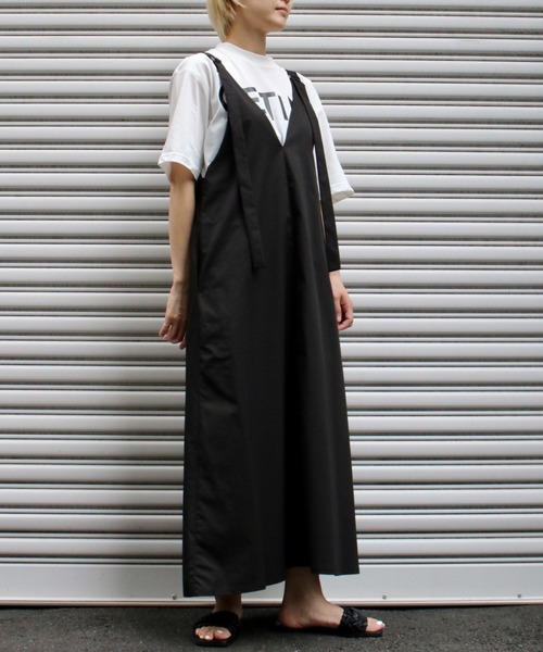 Scrap Book(スクラップブック)の「【Scrap Book】2wayジャンパースカート(ジャンパースカート・レディース・ブラック・FREE)」の1枚目の写真