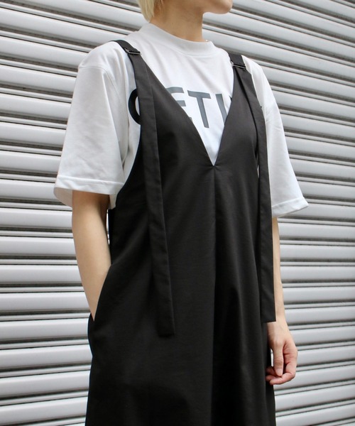 Scrap Book(スクラップブック)の「【Scrap Book】2wayジャンパースカート(ジャンパースカート・レディース・ブラック・FREE)」の6枚目の写真