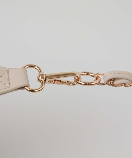 archives（アルシーヴ）の「ロゴプレートウェーブキルトチェーンバッグ（ショルダーバッグ・レディース・ブラック/アイボリー/ローズ・FREE）」の18枚目の写真