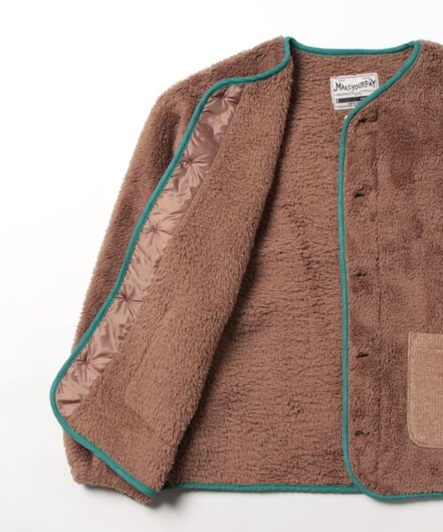 MAKE YOUR DAY（メイクユアデイ）の「両面ボアブルゾン■150.160cm（ブルゾン・キッズ・アイボリー/ブラウン/ピンク・160/150）」の13枚目の写真