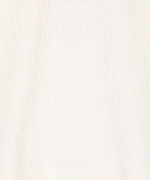 179/WG（イチナナキュウダブルジー）の「クロップド リブTシャツ／ワンポイント刺繍（Tシャツ/カットソー・レディース・オフホワイト/チャコールグレー/ブラウン・FREE）」の13枚目の写真