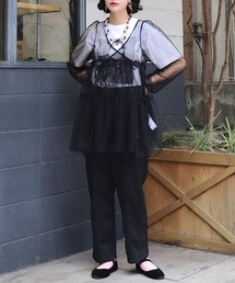 FREAK'S STORE | チュール パフ カシュクール ミニワンピース(シャツ/ブラウス)