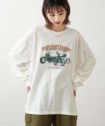 ZIP FIVE | ピグメントレトログラフィックBIGロングTシャツ/長袖BIGロンT(Tシャツ/カットソー)