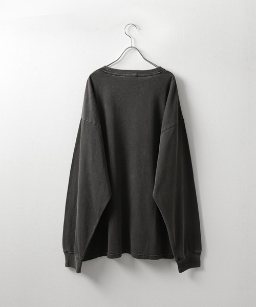 ZIP FIVE(ジップファイブ)の「【ZIP FIVE】 ピグメント USA レトロ グラフィック ビッグシルエット 長袖 Tシャツ / ロンT(Tシャツ/カットソー・メンズ・ブラック系/ホワイト/ホワイト系/ブラック/ネイビー/ネイビー系・MEDIUM/LARGE)」の20枚目の写真