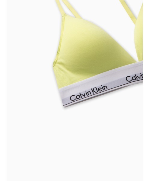 Calvin Klein（カルバン・クライン）の「Calvin Klein/カルバンクライン LGHT LINED TRIANGLE トライアングル ブラ 2026年春夏（スポーツブラ・レディース・ライム/ブラック/グレー/ホワイト・L/M/S/XS）」の19枚目の写真