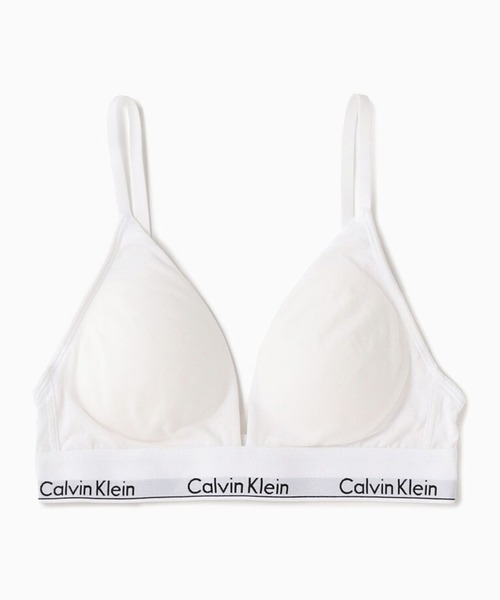 Calvin Klein（カルバン・クライン）の「Calvin Klein/カルバンクライン LGHT LINED TRIANGLE トライアングル ブラ 2026年春夏（スポーツブラ・レディース・ライム/ブラック/グレー/ホワイト・L/M/S/XS）」の7枚目の写真