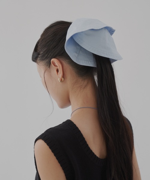 GIUNON（ジウノン）の「big frill chouchou / ビッグフリルシュシュ（シュシュ・レディース・ホワイト/ライトブルー/イエロー/ブラック・FREE）」の18枚目の写真