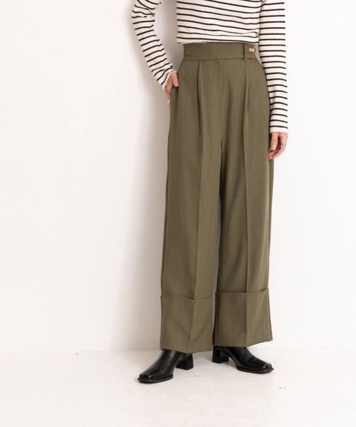 bohmal（ボマール）の「ロールアップスラックスパンツ（スラックス・レディース・カーキ/チャコールグレー/モカ・MEDIUM）」の18枚目の写真