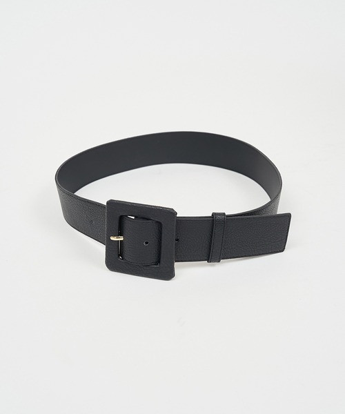 ROYAL PARTY（ロイヤルパーティー）の「スクエアバックルベルト（ベルト・レディース・ブラック/オフホワイト・FREE）」の5枚目の写真