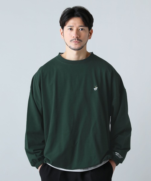 BEVERLY HILLS POLO CLUB(ビバリーヒルズポロクラブ)の「【BEVERLY HILLS POLO CLUB】ミニ裏毛裾ドローコードクルートレーナー(スウェット・メンズ・アッシュグレー/ダークグリーン/ブルー/オフホワイト/チャコール/ネイビー・M/L/LL)」の4枚目の写真
