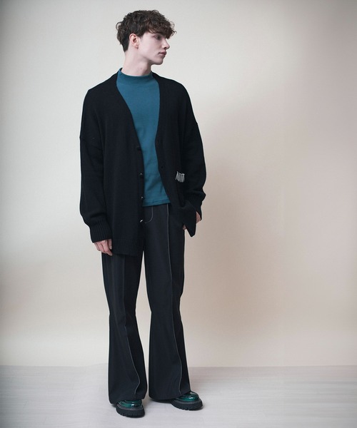 aimoha(アイモハ)の「aimoha menバルーンスリーブカーディガン(カーディガン/ボレロ・メンズ・ブラック/ベージュ・M/L/XL)」の5枚目の写真